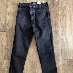 Abecrombie & Fitch High Rise Black Skinny Jeans NO RIPS Size 4/27